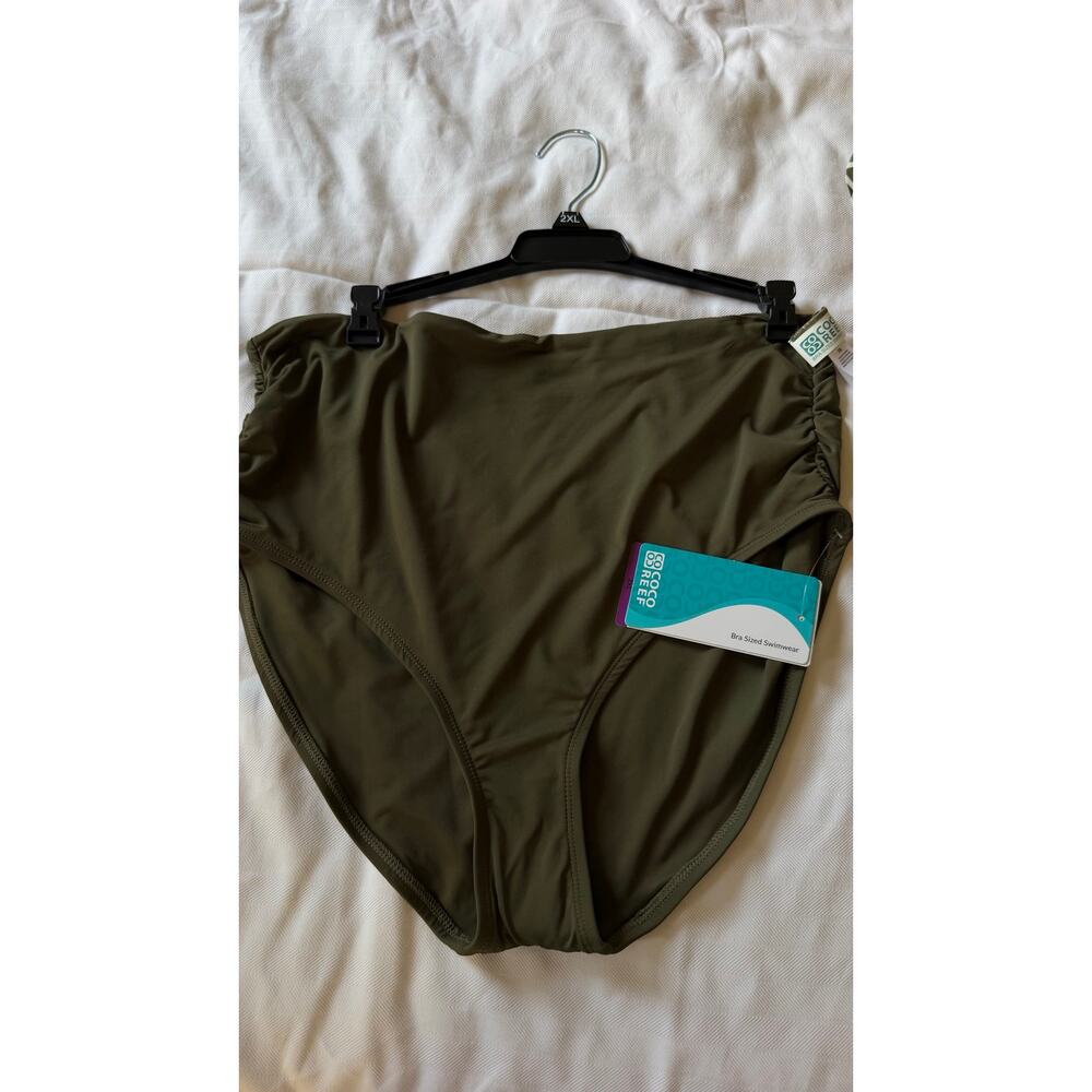 Coco Reef Palm Tankini Swimsuit Set 38C Top 2XL Bottom NWT $150 MSRP - Picture 10 of 14